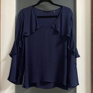 Kobi Halperin Navy Silk Blouse